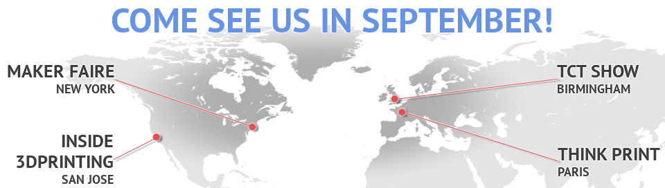 Worldwide events in 3D printing, busy month for Sculpteo!