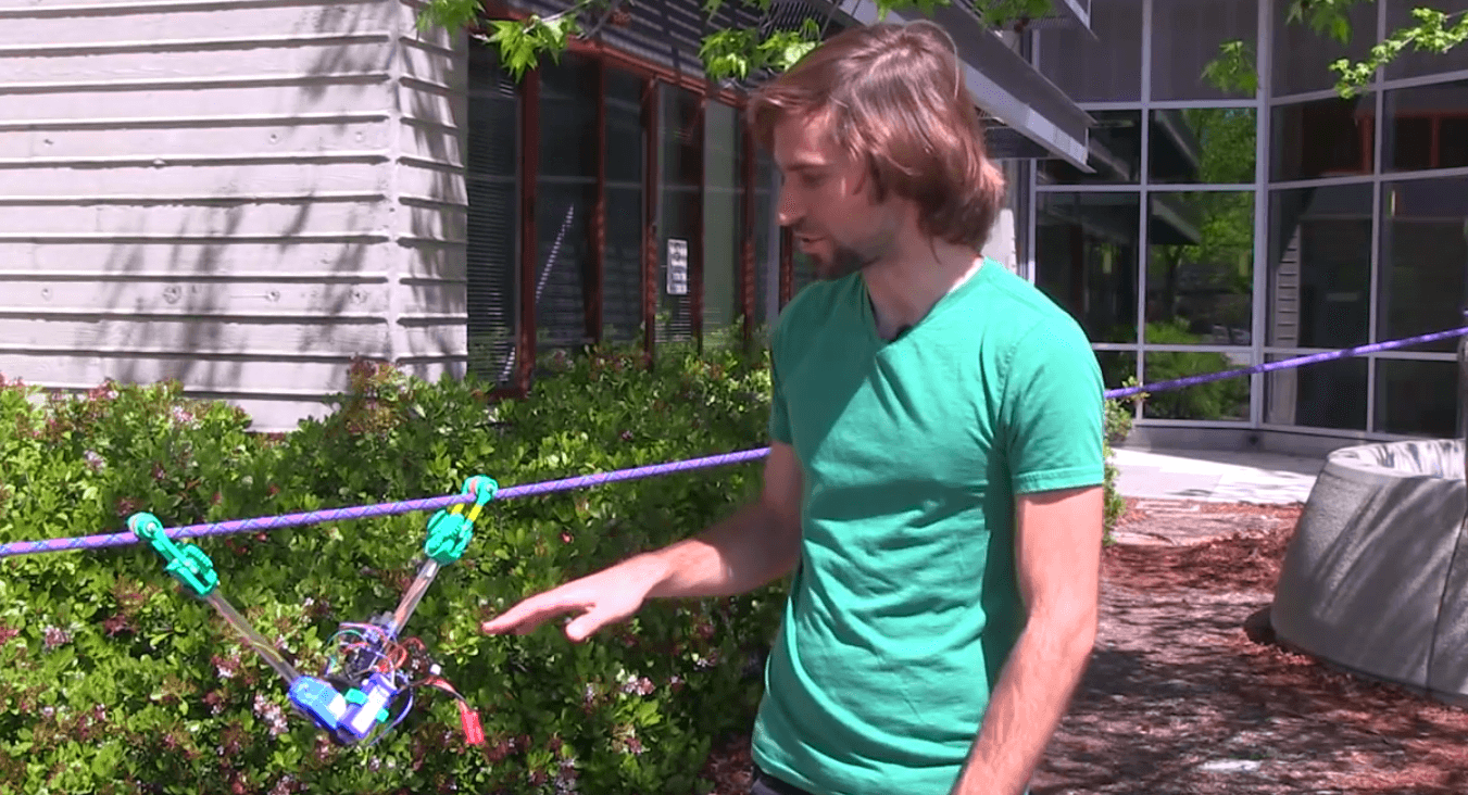 The 3D printed robot that moves on power lines.