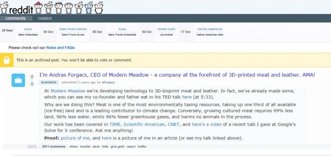 Modern Meadows AMA reddit