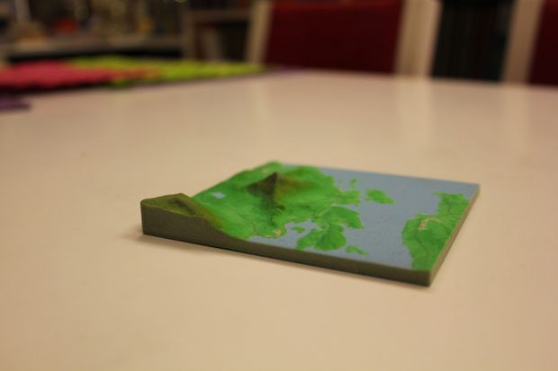 3D printing model of a landscape