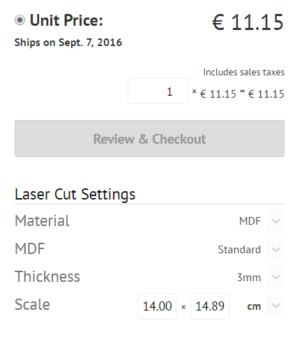 Laser cutting price