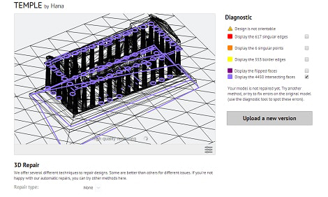 Fix your 3D models with our online repairing tools