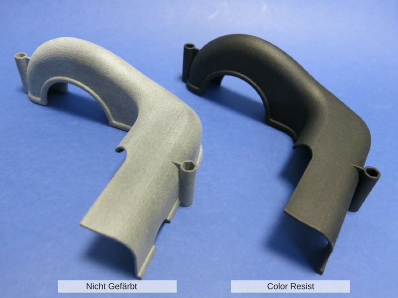 3D-Druck aus Multi Jet Fusion PA12: Nicht gefärbt vs. Color Resist